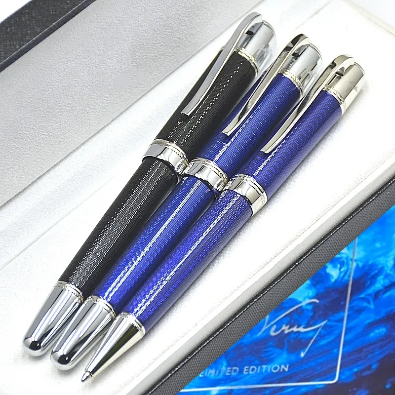 Stora författaren Jules Verne Special Edition Rollerball Pen Ballpoint Pen Fountain Pens High Quality Stationery Office School Supplies With Serial Number 14873/18500