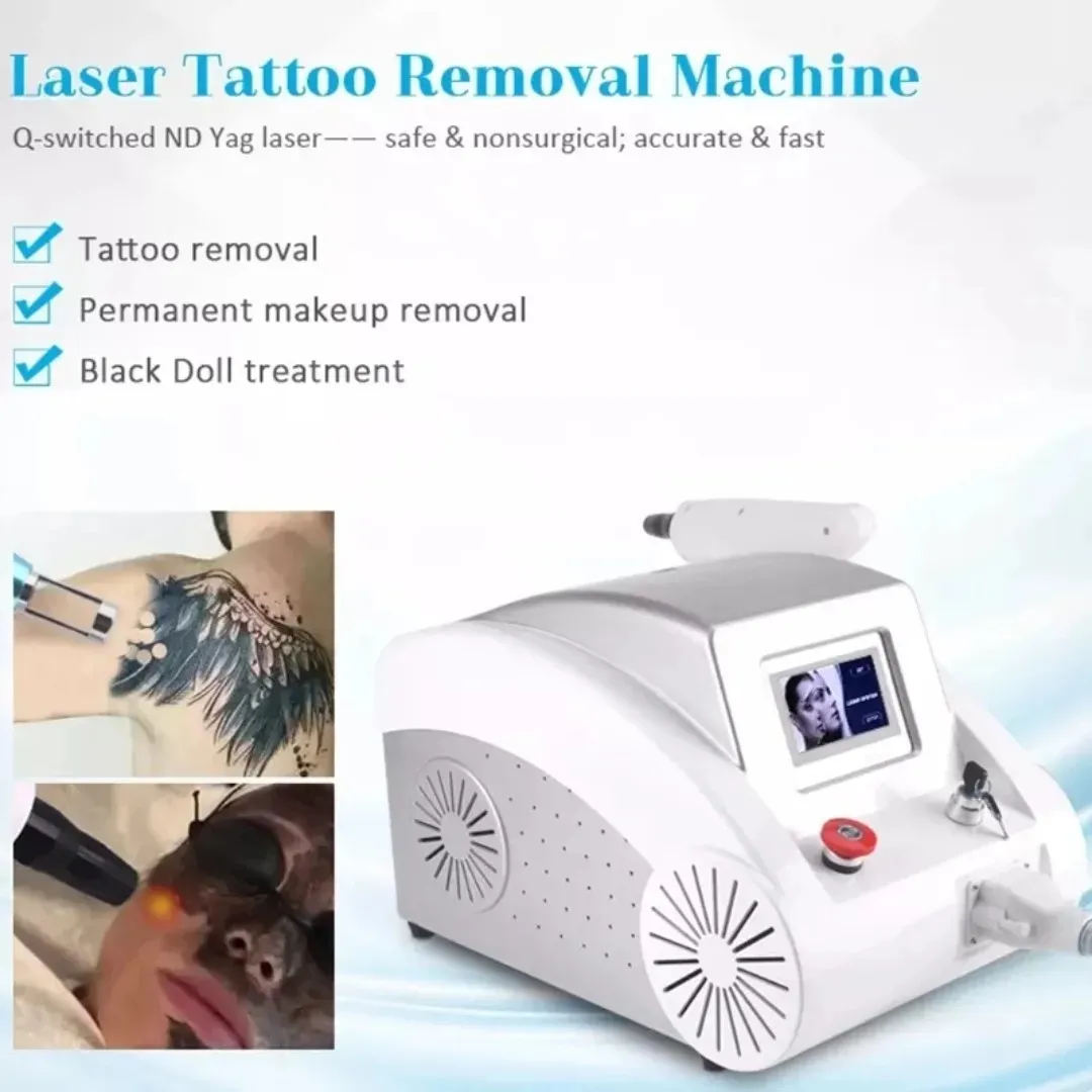Nova máquina de remoção de tatuagem a laser picosegundo q-switched salão de beleza equipamento portátil nd yag remoção de cicatriz laser cabeça máquina de beleza