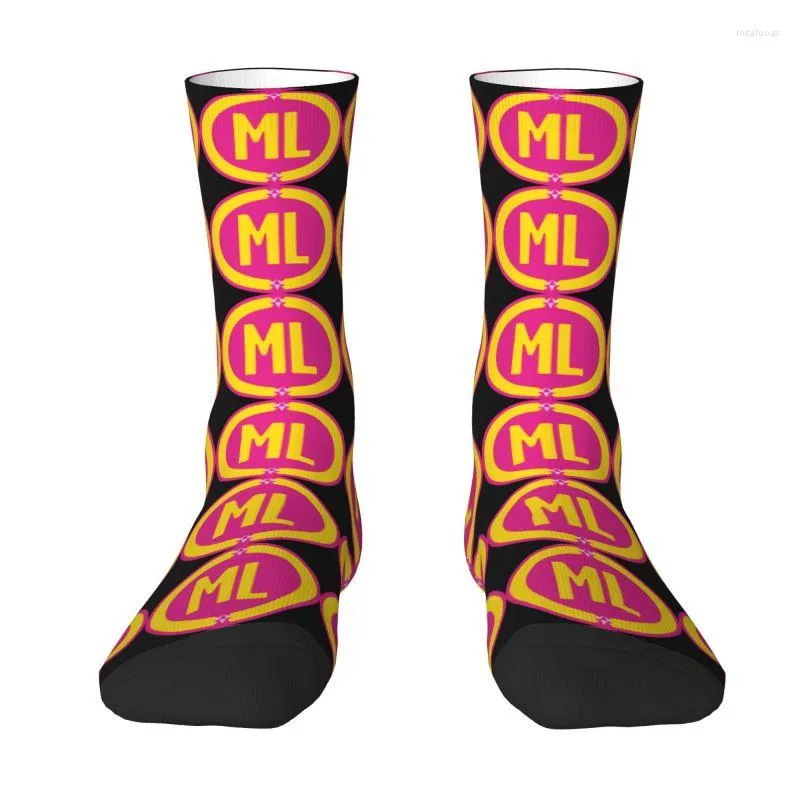 Chaussettes pour hommes ML Musique électronique Hommes Femmes Crew Unisexe Fun Printemps Été Automne Robe d'hiver