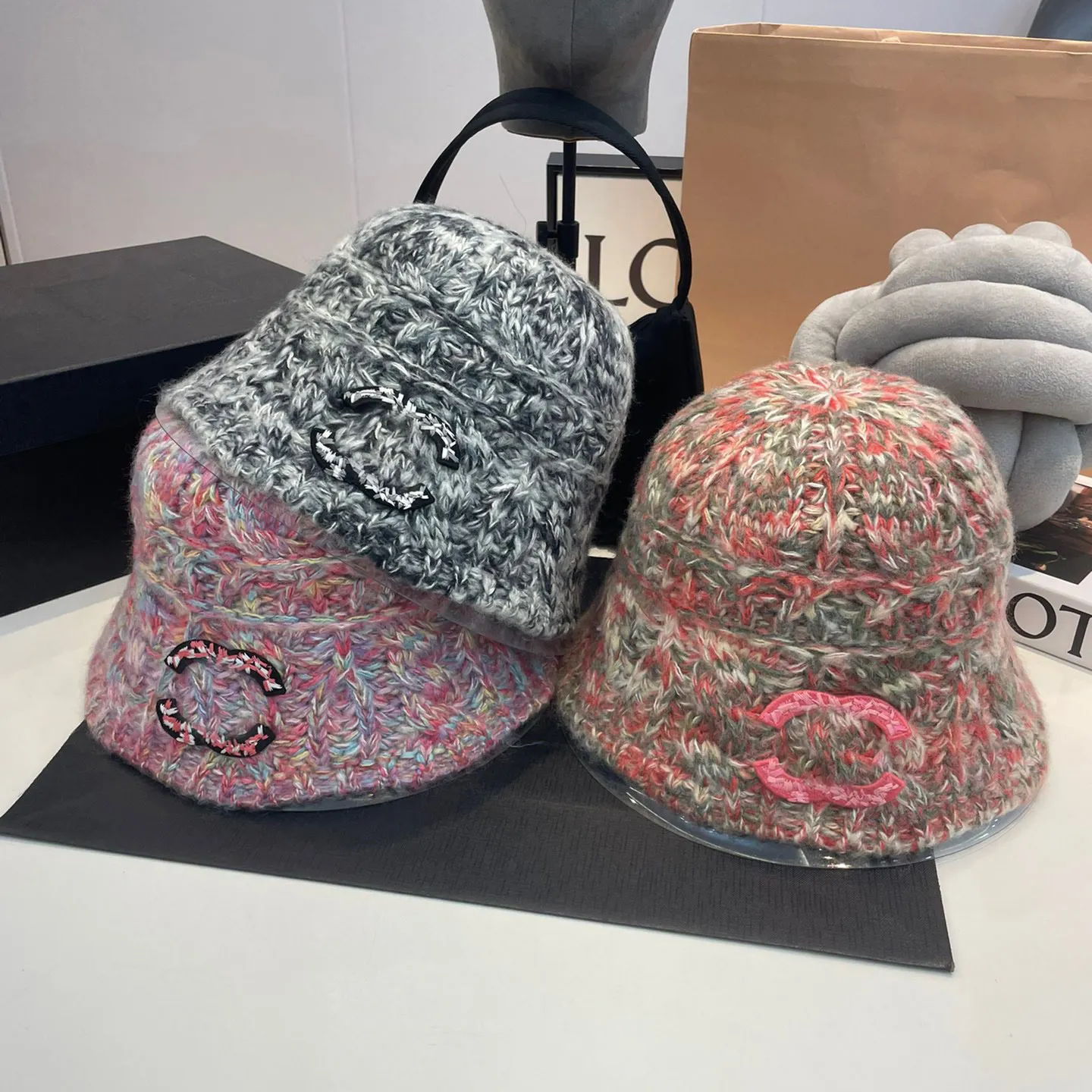 Colorful Knitted Winter Bucket Hat Womens With Wide Brim For Men
