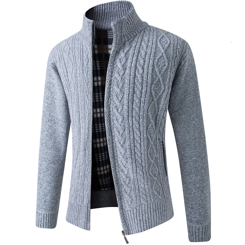 Mens Sweaters Autumn Winter Warm Zipper Cardigan Man Casual Knitwear Sweatercoat male clothe 230906