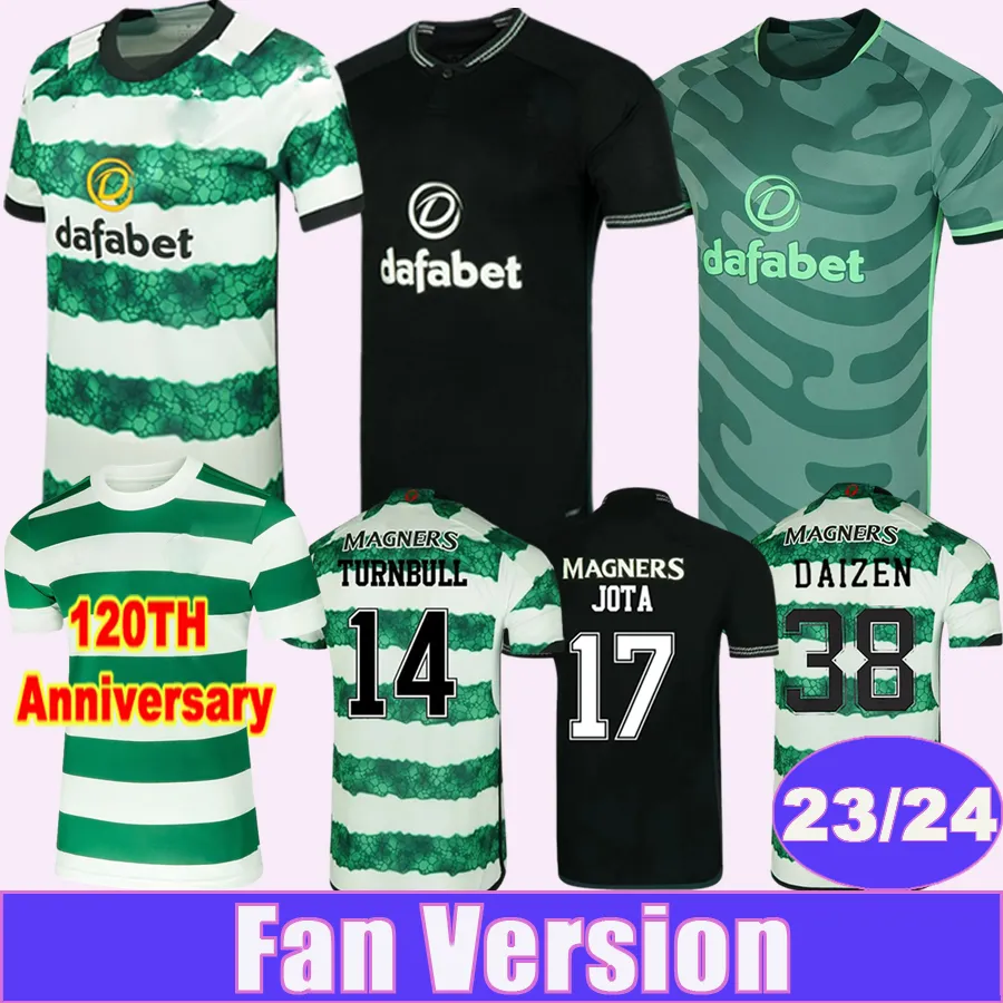 23 24 McGregor Daizen Mensサッカージャージ120周年記念ターンブルフォレストEti Johnston Abada Home Away Football Shirts半袖大人