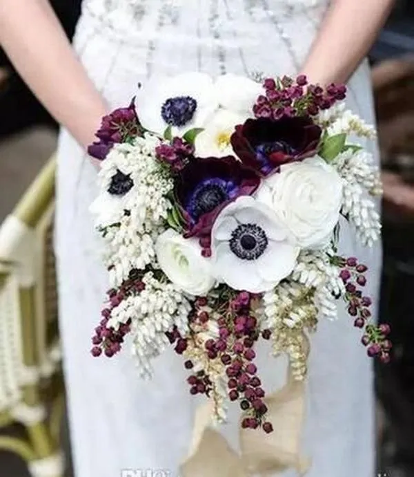 24 gambi artificiali di papavero rosso anemone in PU Real Touch papavero anemoni falsi fiori in rosso con centro nero alto 29,5 cm per bouquet di nozze, centrotavola composizioni floreali