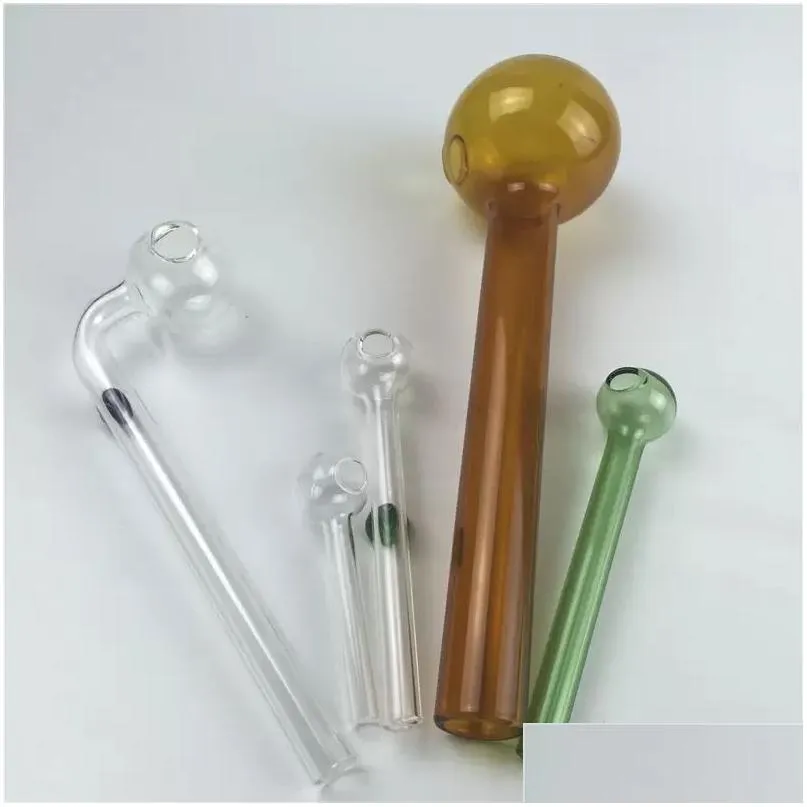 Other Home Garden Oil Burner Glass Set Thick Pyrex Pipe With 185Mm 150Mm 100Mm 60Mm Purple Bubber Drop Delivery Dhnas