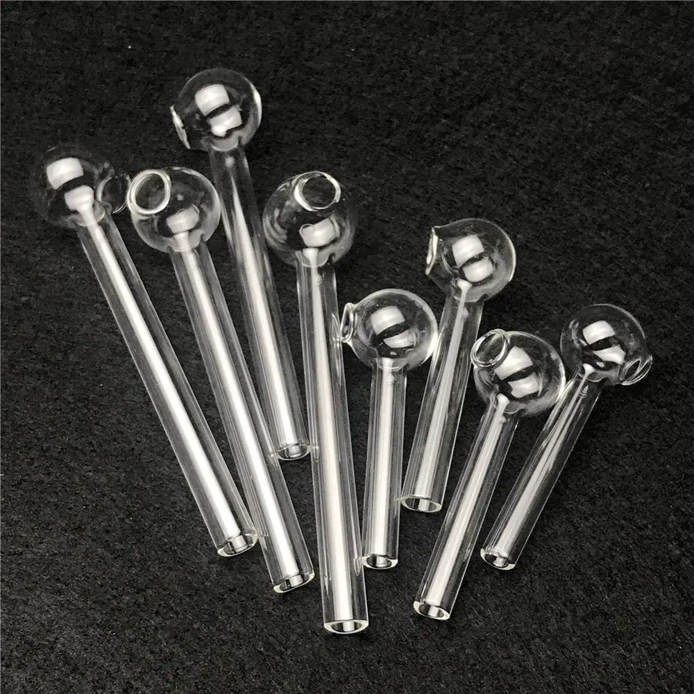 Oil Burner Glass Pipes Clear Thick Pyrex Burners Pipe for Smoking Mini Straw Test Tube Water Bong Accessories