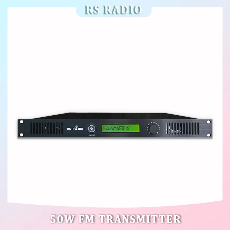 FM-sändare 50W för 87,5-108 MHz långsiktigt radiostationskyrka parkeringsplats skola community stad