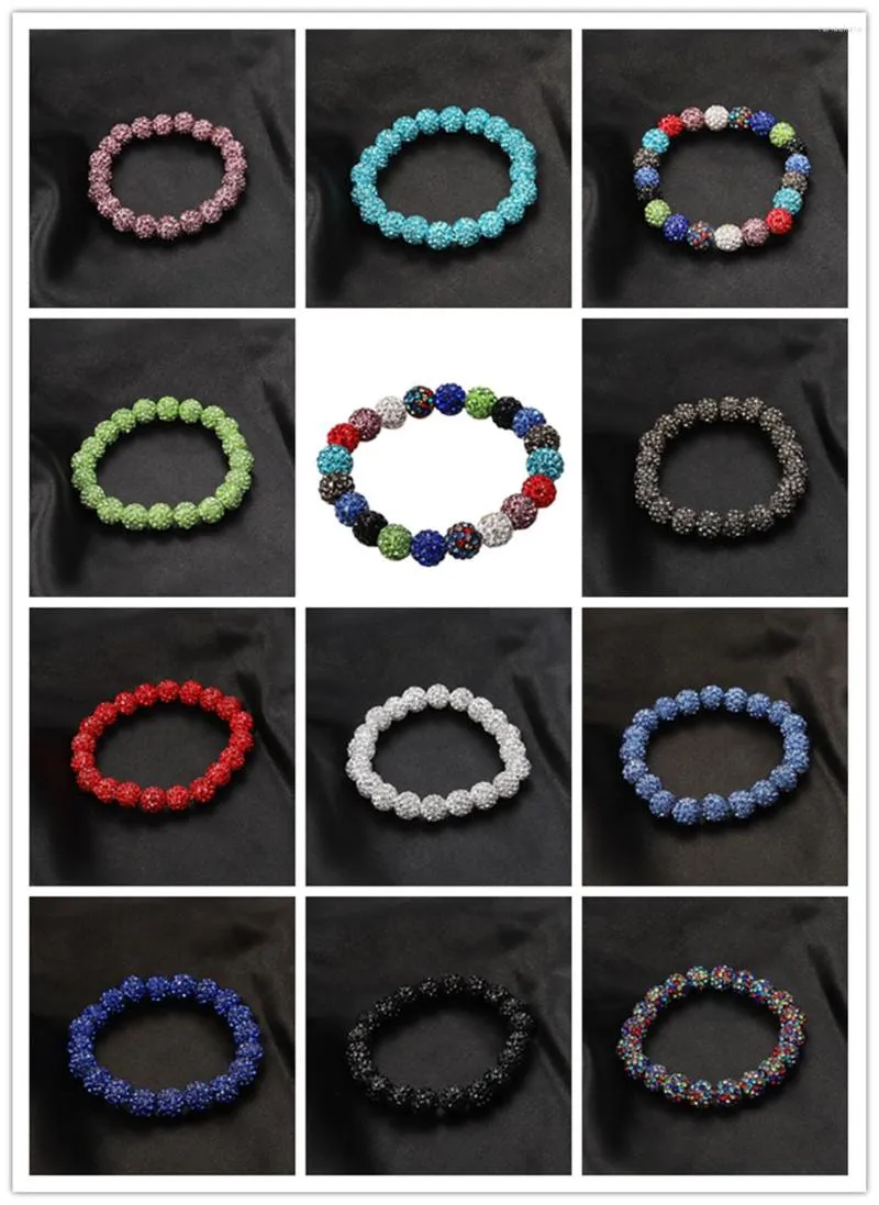 Braccialetti di collegamento QIANBEI Commercio all'ingrosso 10 pezzi multicolori sei file di strass sfera moda casual elastico gioielli braccialetto da donna