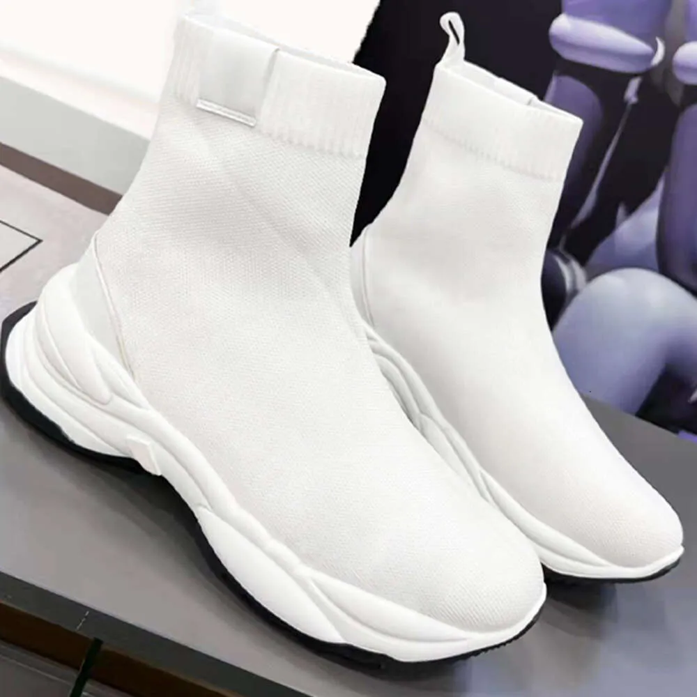 Designer Socks Casual Shoes Platform Women Knit Trainer Runner Sneaker Sock Shoe Master Embossed Boot With Box NO466