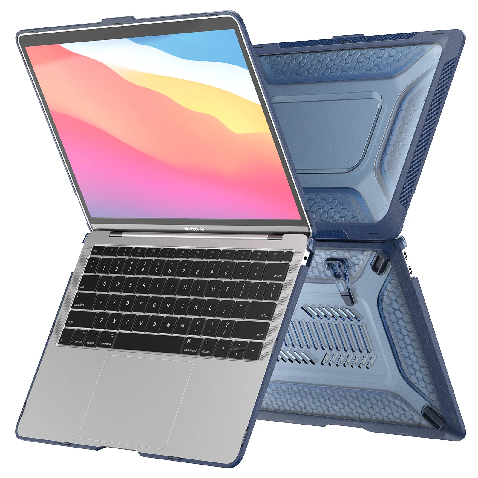 Compatible avec MacBook Air 13 Pouces M2 2022 Cas pour Mac Air Modèle 13,6  Pouces A2681 Ordinateur Portable Coque Rigide Cas 