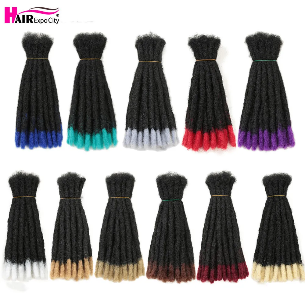 Cheveux humains en vrac 10 pouces à la main Dreadlocks Extensions de cheveux synthétiques crochet cheveux pour hommes et femmes Ombre tressage extension de cheveux cheveux Expo City 230906