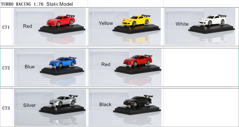 DHgate.com:Diecast Model car Turbo Racing 1 76 C71 C72 C73 Static State ...