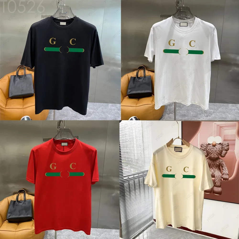 Italien designer varumärken xxxl mens kvinnor t-shirts svart vit mode bomull två g bokstav grafisk tryck rund nackklassiker ucci lyxig ggclothing ggshirt tee topps