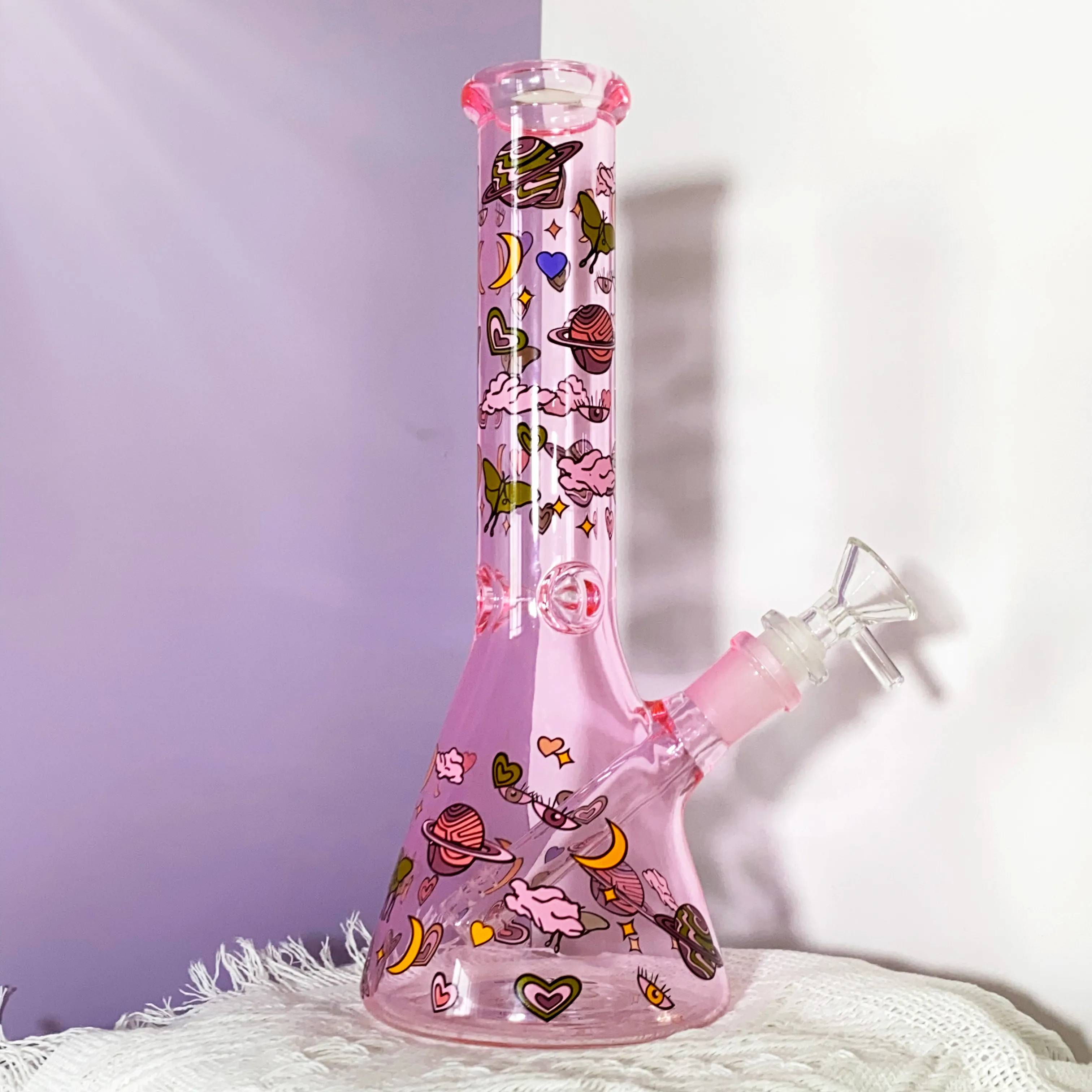 16.7 Heavy Glass Bong Hookah Tree Dome Percolator Bubber Water Pipe 18mm  Bowl