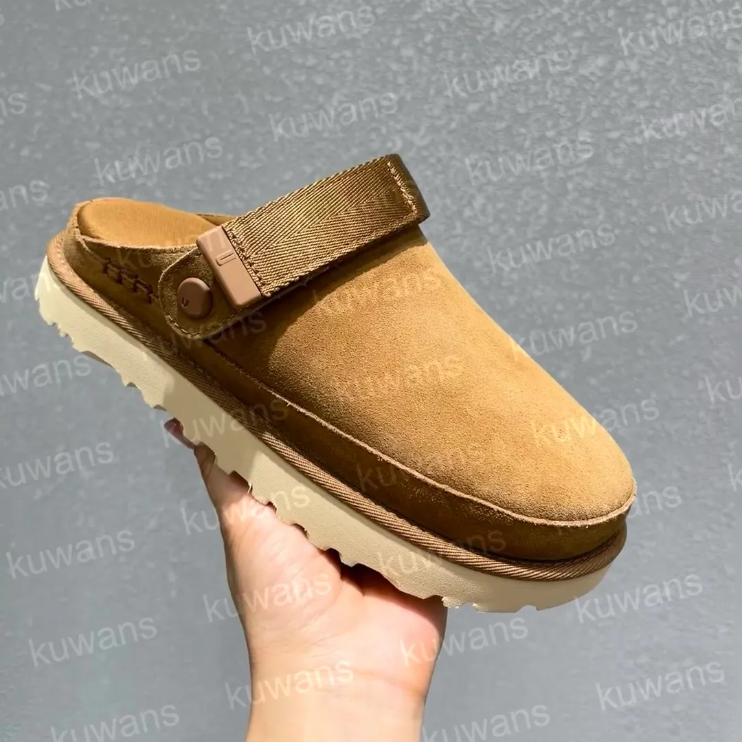 Designer Goldenstar Clog Pantofole Boston Zoccoli Golden star Sandalo da spiaggia Ciabatte incrociate Donna Uomo Tazz Tasman Autunno Semi di senape