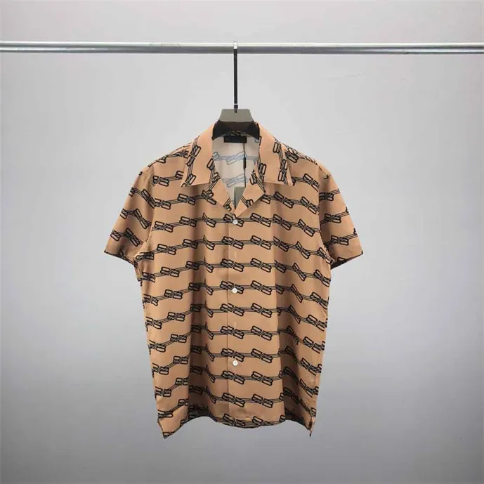 2LUXURY Designers Chemises Mode Homme Tiger Lettre V chemise de bowling en soie Chemises décontractées Hommes Slim Fit Chemise à manches courtes M-3XL # 1078