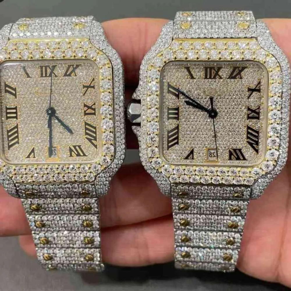 PDKO 2024 Stijlvol op maat gemaakt hiphopluxe Dign Stainls-staal Iced Out Diamonds-horloge