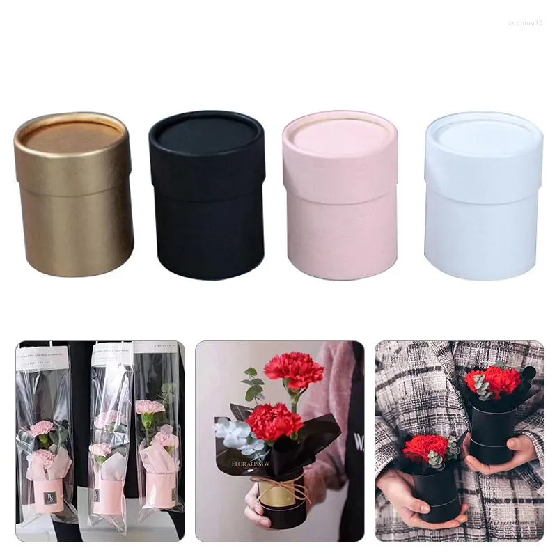 Prezent Mini pojedynczy kwiat Bucket Box 7,5 x 6,5 cm Pakiet Wedding Walentynki Dekorowanie domu urodzinowe