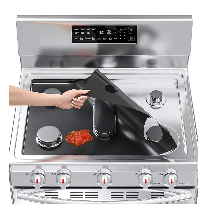 Revêtement de protection pour cuisinière à gaz, 5 trous, couvercle de protection pour brûleur de cuisinière à gaz, 0.2MM, Ultra fin, facile à nettoyer