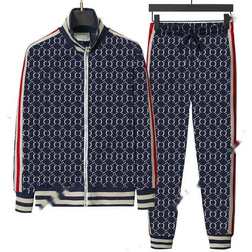 Designer mens tracksuits luxo dupla letra tecido zíper streetwear blusão treino feminino azul sportsuit respirável ternos esportivos