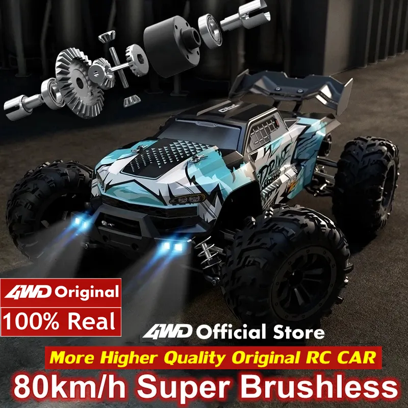 1:10 4wd 70km/h Haute vitesse Drift Rc Voiture Amortisseur Anti-collision  Off-road Racing Télécommande Car Toys For Children Gifts