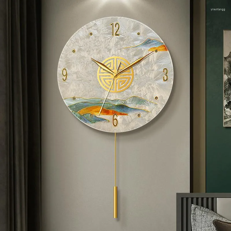 Wandklokken Moderne Stijlvolle 3d Muurschildering Mechanisme Handen Ongebruikelijke Badkamer Keuken Klok Digitale Ronde Wanduhr Home Design YX50WC