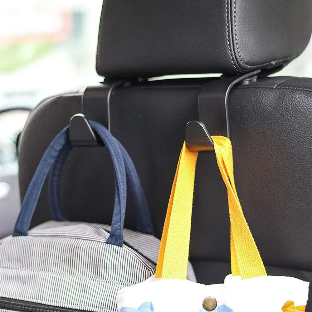 Ganci Per Poggiatesta Auto Organizzatori: Multifunzionali Per Sedile Posteriore, Facili Da Installare, Design Elegante Bianco, 6,5x6,5 Cm