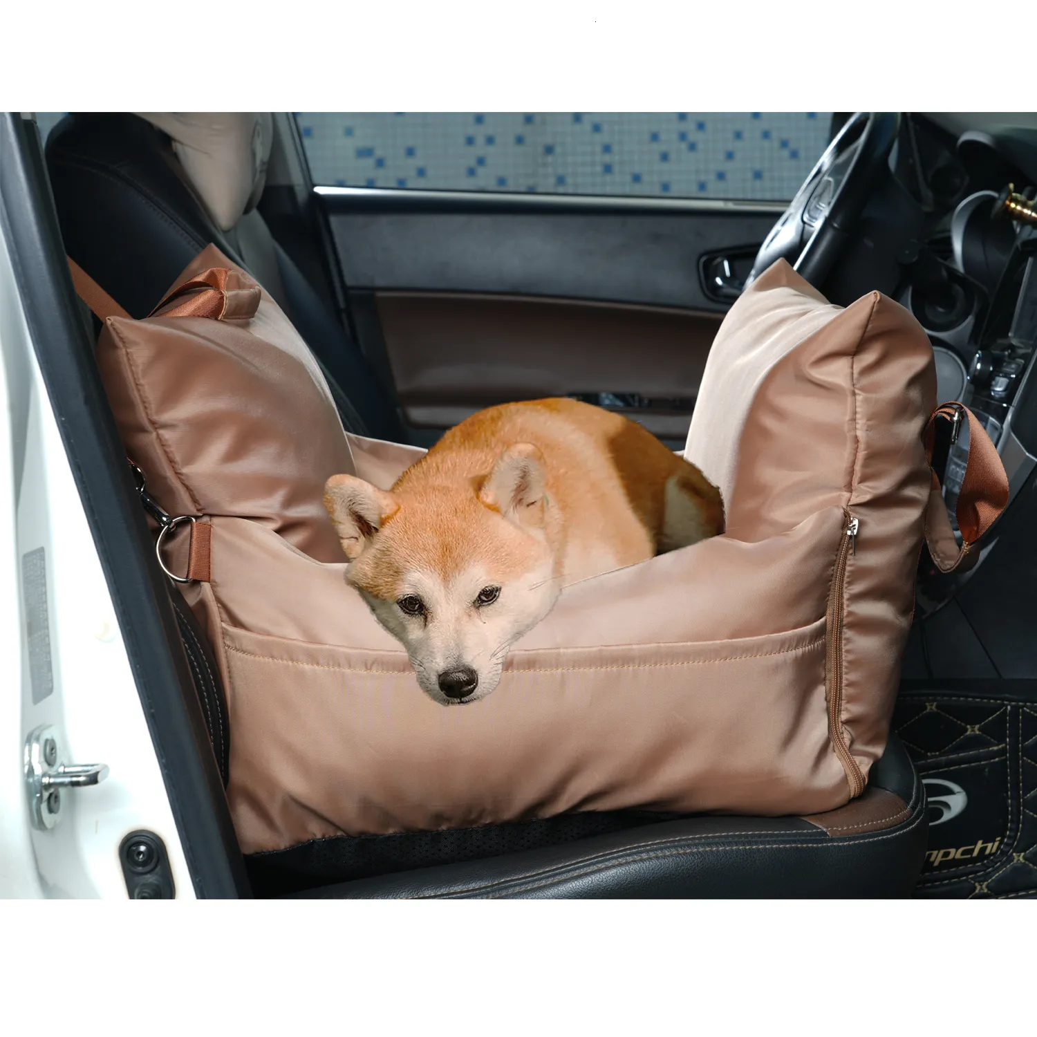 kennels pens Pet Car Safety Seat Bed Pad Kennel Doublesided Fabric Fully Removable and Washable upplies Stravel Dog Cover 230906