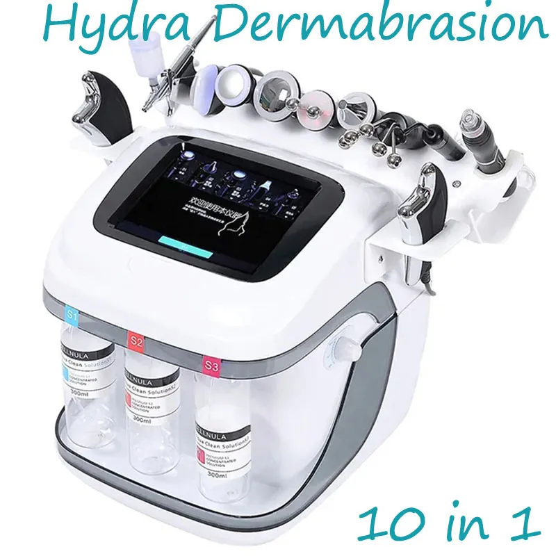 Portable 10 in 1 Microdermabrasion Machine Hydra Dermabrasion Skin Lifting Face Tightening Skin Deep Cleaning