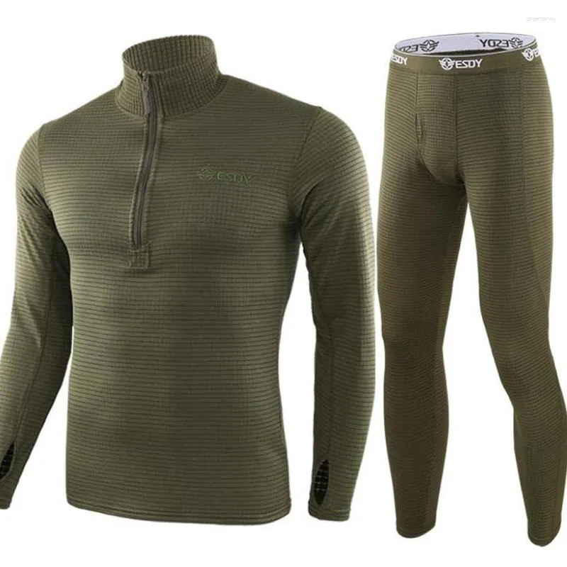 Sous-vêtements thermiques pour hommes, longs Johns, survêtement pour hommes, polaire respirante, séchage rapide, vêtements thermiques de mouvement tactique