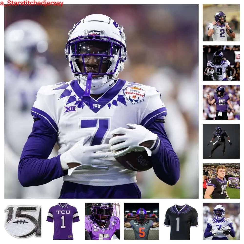 2023 TCU Horned Frogs Football Jersey 12 Terrence Cooks Cam