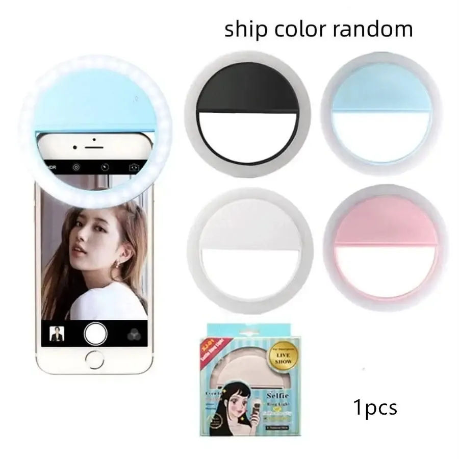 Handy Selfie Ring Blitz Objektiv Schönheit Füllen Licht Lampe Tragbare Clip für Foto Kamera Für Handy