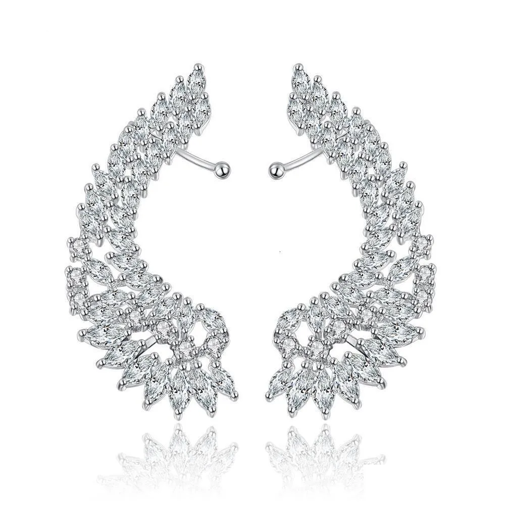 DHgate.com:Rhodium Plated Cubic Zirconia Winged Ear Cuff Earrings:Jewelry