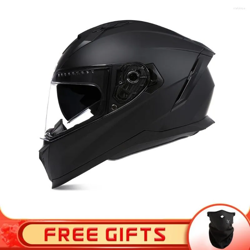 Caschi da moto Regalo gratuito Casco integrale da corsa Moto Cascos Casque Motobike Scooter Sicurezza Strada Equitazione ECE