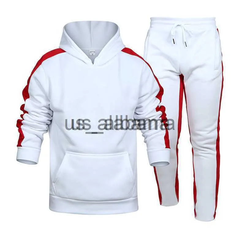 Tracksuits masculinos 2023 primavera e outono sportswear masculino 2 peças moletom + moletom moletom com capuz casual roupas masculinas conjunto x0907