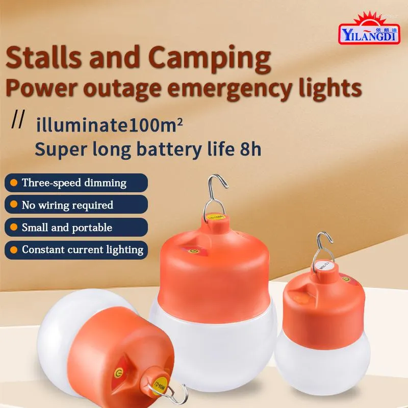 Portable Lanterns LED Charging Bulb Power Failure Household Emergency Outdoor Street Stand Night Market Lighting