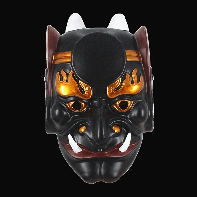 Party Masks Horrible Japanese Samurai Prajna Mask Halloween Realistic Cosplay Party Costume Masks Senior Resin 230906