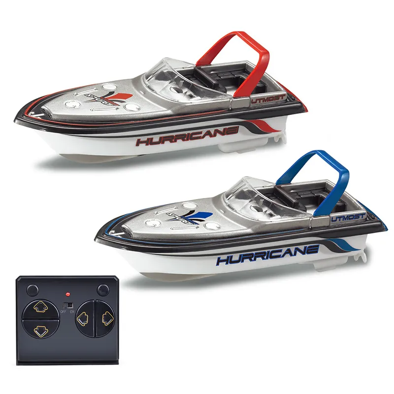 ElectricRC Boats Mini 24G Radio Télécommande Modèle de Navire avec Lumière Double Moteur Haute Vitesse Jouet Été Eau Hors-Bord Jeu Pour Enfants Cadeaux 230906