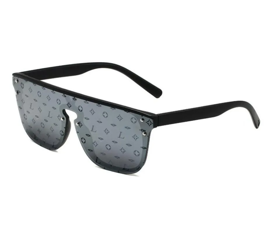 Blomslins solglasögon med brevdesigner Brand Sun Glasses Women Män unisex resande solglasögon Black Grey Beach Adumbral 2330