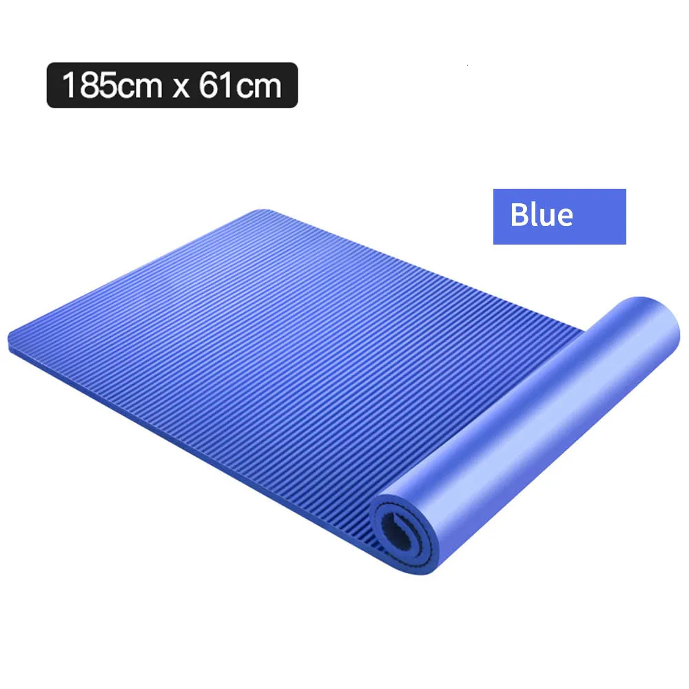 Tapis de Yoga épais NBR, couverture antidérapante, 10mm 15mm