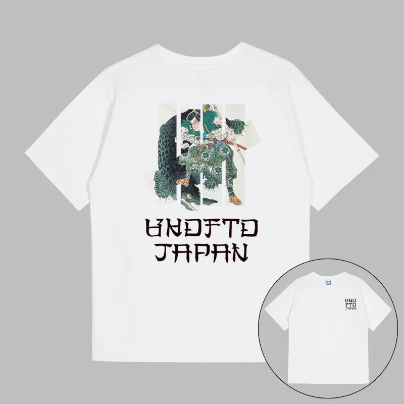 Samurai Crocodile Graphic Tee Hommes Designer T-shirts UNDEFEATED UNDFTD Japon Hommes Femmes T-shirt unisexe 100% coton Casual Oversize TShirts S-2XL