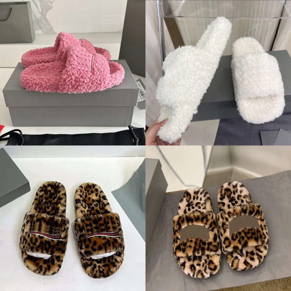 Women Men Winter Fur Slides Warm Plush Slippers Casual Indoor Outdoor Comfort Rubber Sole Micro Suede Unisex