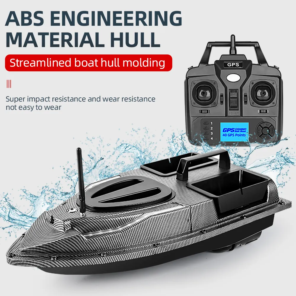 ElectricRC Boats 53CM Large 40 Points GPS RC Fish Bait Boat 15KG Load 500M Remote  Control Sea Fishing Automatic Cruise Nesting Boa 230906 From Xuan08,  $213.17
