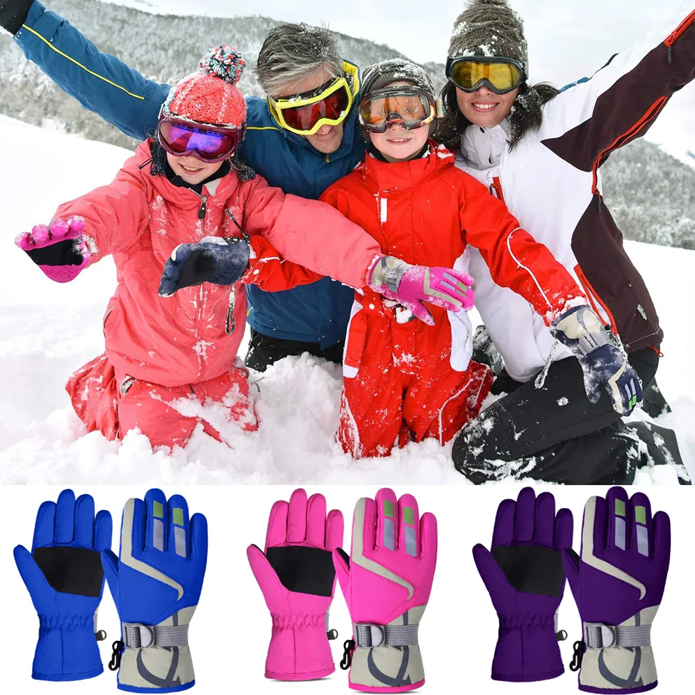 Guantes De Esquí Guantes De Esquí Térmicos Niños Niños Invierno Polar  Impermeable Cálido Niño Snowboard Guantes De Nieve 3 Dedos Para Esquiar  Montar 230907 De 8,73 €