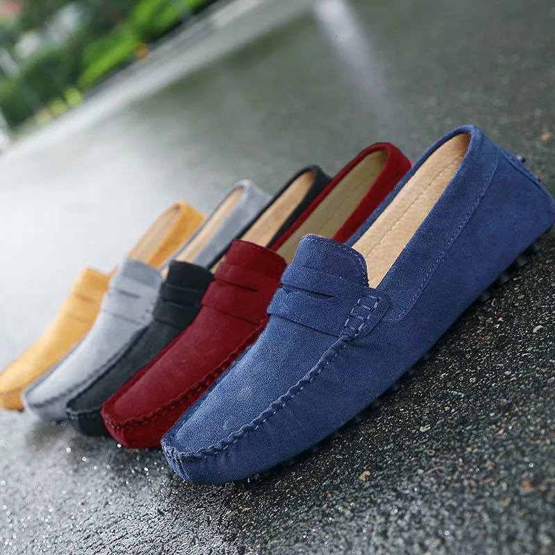 Kledingschoenen Heren Casual schoenen Mode Herenschoenen Handgemaakt Suède Echt Leer Heren Loafers Mocassins Instappers Heren Flats Mannelijke rijschoenen 230907