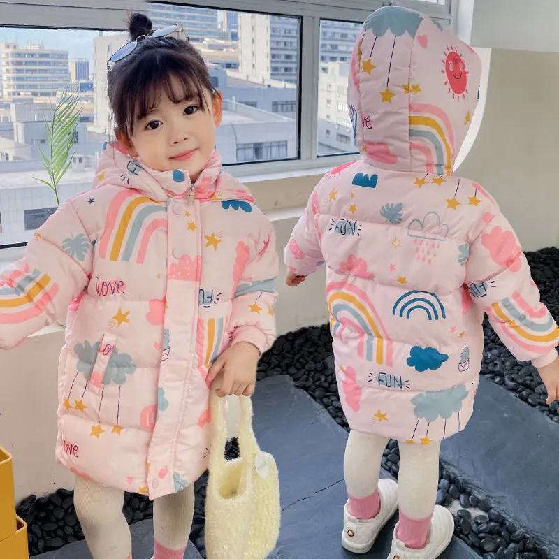 Veste En Bas Des Enfants Dhiver Avec Capuche Manteau De Brise Vent De Coton Chaud Pour Filles Pour Garcons 2 7 Ans Du 20 9 DHgate