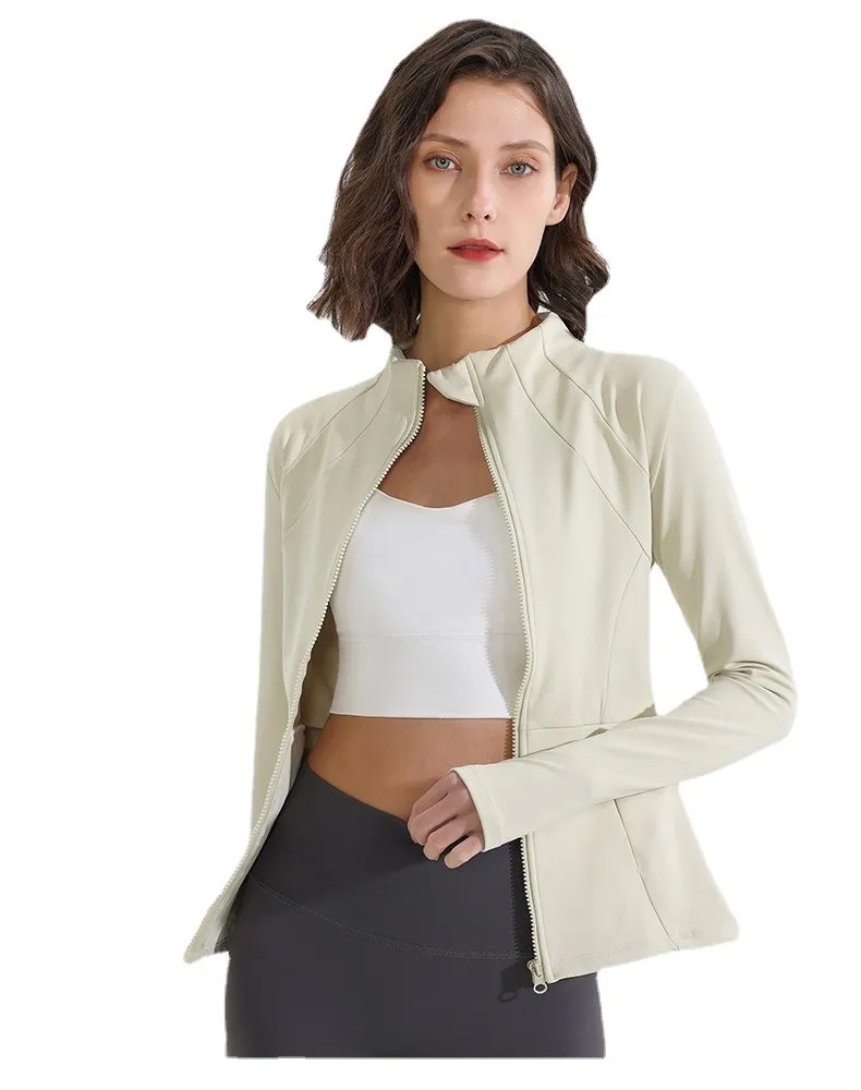 LL Womens yoga outfits Workout Sport Coat scuba Fitness Jacket High Street Sports Quick Dry Activewear Top Solid Zip Up Tops