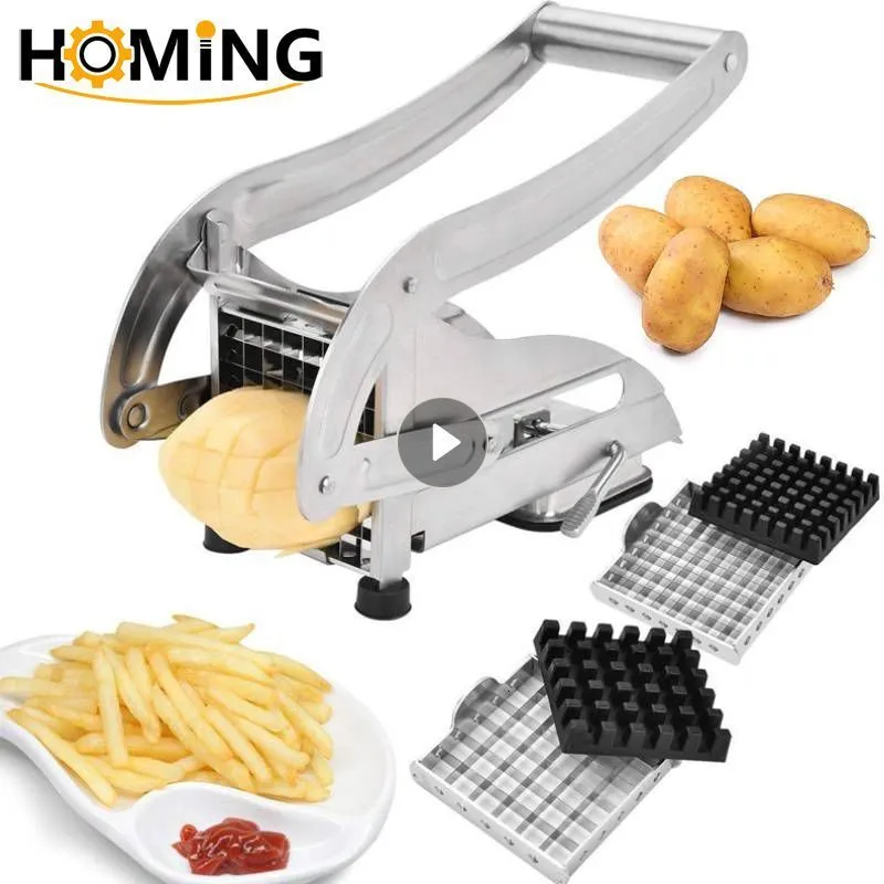 Fruktgrönsaksverktyg Potatis Cutter French Fries Cutting Machine Vegetabiliska verktyg Chipper Gurka Multi Rostfritt stål Potatis Slicer Kitchen Gadgets 230906