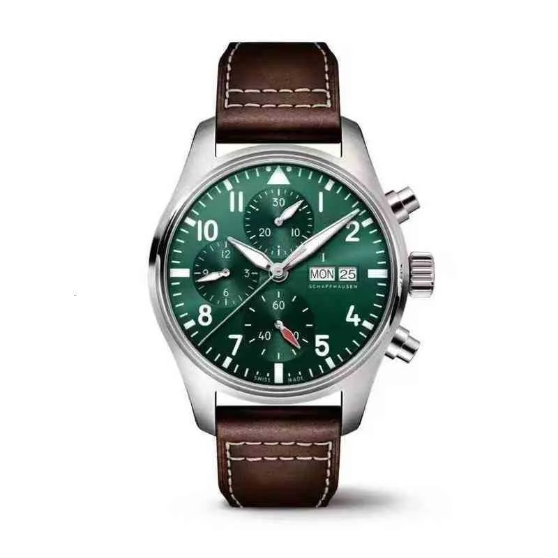 iwc pilotenhorloge designer luxe mechanische herenhorloges van hoge kwaliteit Full Leisure Dial 6-pins complexe functietiming