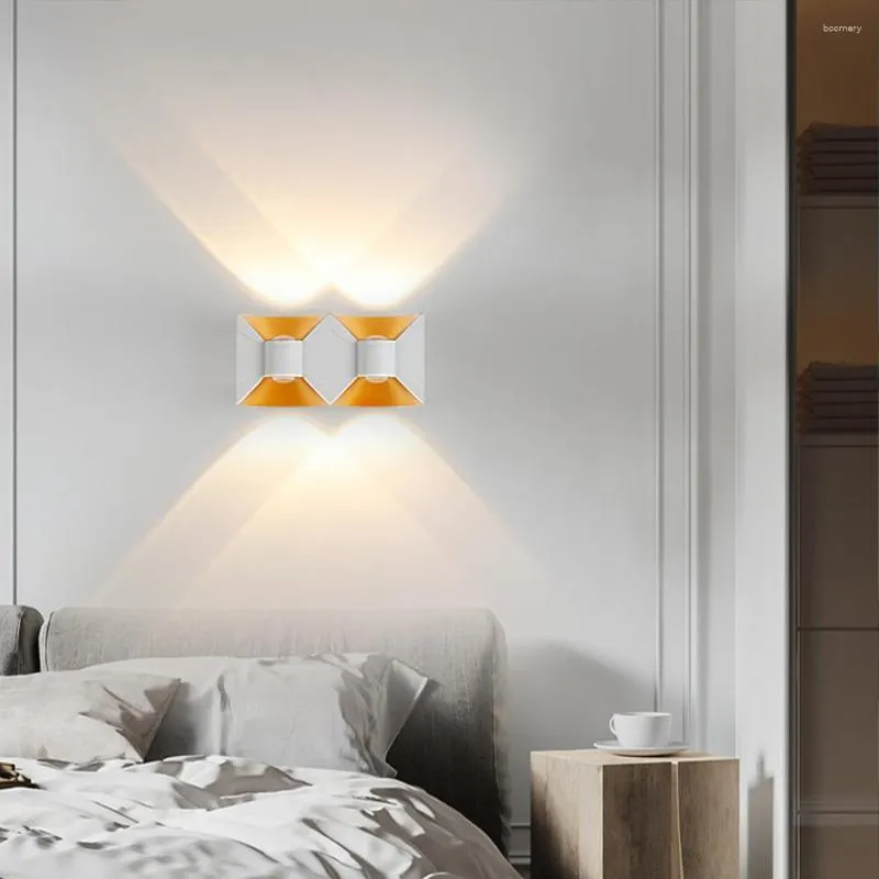 벽 램프 LED IP65 방수 조명 6W 12W 야외 정원 sconce AC85-265V 거실 홈을위한 내부 조명