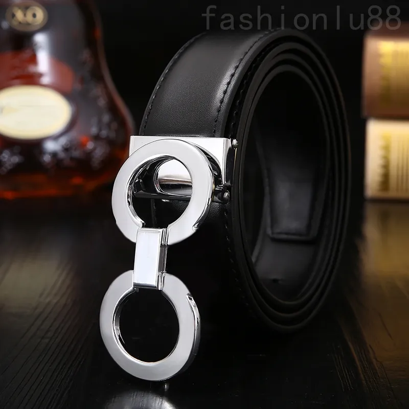 Cintura di design uomo cintura da donna lettere ceinture nera in pelle liscia cintura di lusso alla moda popolare hiphop moderna strada da uomo cintura fibbia a 3 colori